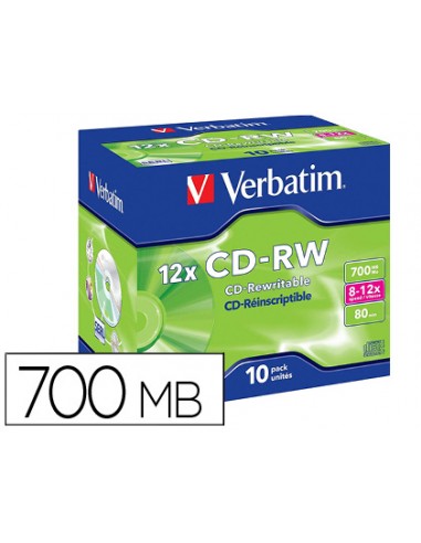 Cd-rw verbatim serl capacitat 700mb...
