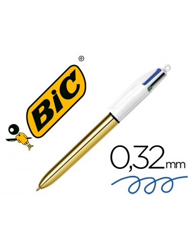 Boligraf bic quatre colors shine or...