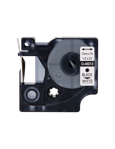 Cinta q-connect 1000 negre-blanc 12mm...