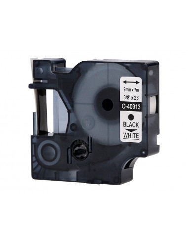 Cinta q-connect 1000 negre-blanc 9 mm...