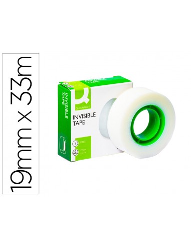Cinta adhesiva q-connect invisible 33...