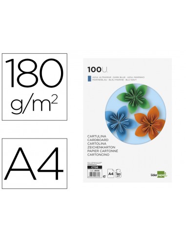 Cartolina liderpapel a4 180g/m2 blau...