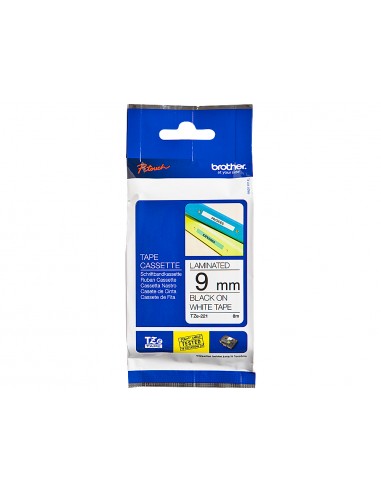 Cinta brother tze221 blanc-negre 9mm...