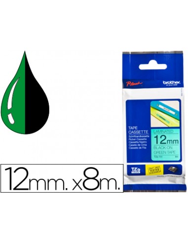 Cinta brother tze-731 verd-negre 12mm...