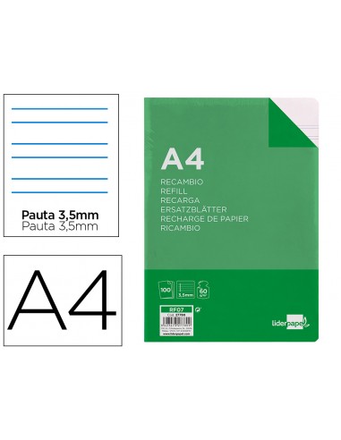 Recanvi liderpapel din a4 100 fulls...