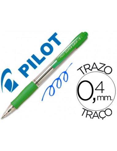 Boligraf pilot super grip verd clar...