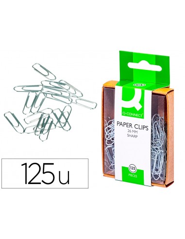 Clips niquelats q-connect 26 mm caixa...