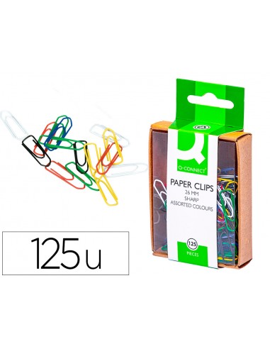 Clips colors q-connect 26 mm caixa de...