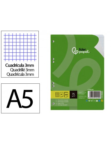 Recanvi liderpapel a5 100 fulls 75gr...