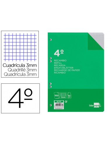 Recanvi liderpapel a5 100 fulls 75gr...