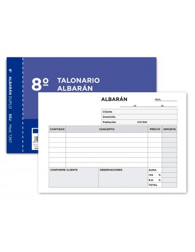 Talonari liderpapel albaran vuitè...