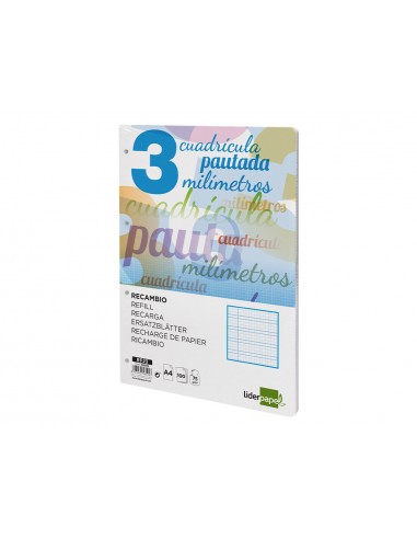 Recanvi liderpapel a4 pautaguia 100...