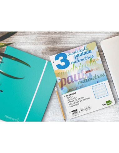 Recanvi liderpapel a4 pautaguia 100...
