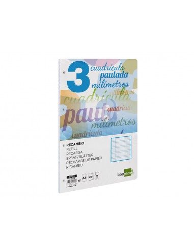 Recanvi liderpapel a4 pautaguia 100...