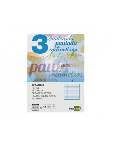 Recanvi liderpapel a4 pautaguia 100...