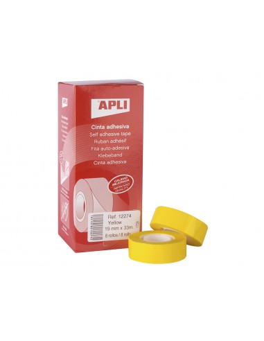 Cinta adhesiva apli 33 mt x 19 mm...