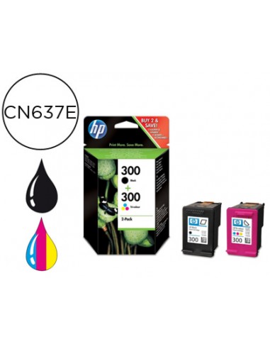 Ink-jet hp n.300 negre + tricolor...