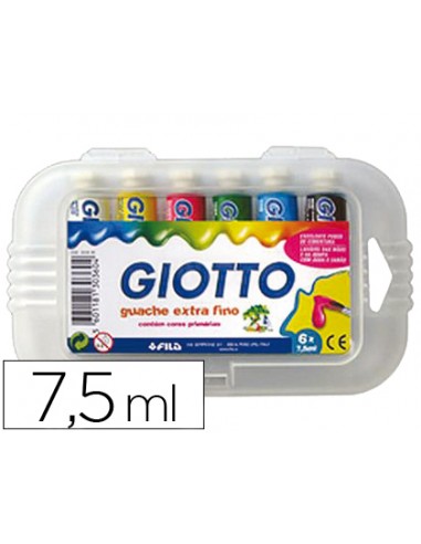 Tempera giotto 7,5 ml estoig 6 colors...