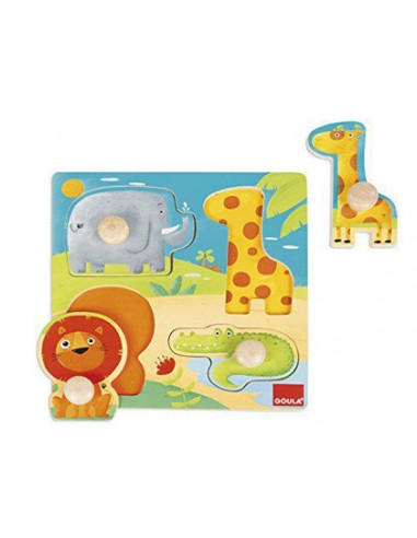 Puzle goula animals selva 4 peces