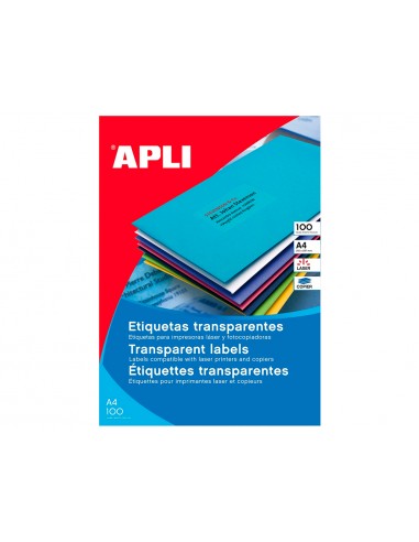 Etiqueta adhesiva apli transparent...