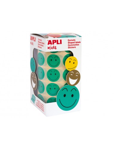 Gomets apli autoadhesiu smile verd...