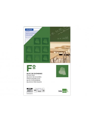 Bloc examens liderpapel quadre 4mm...