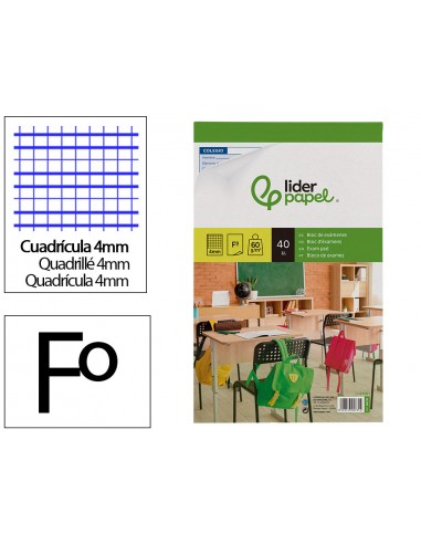 Bloc examens liderpapel quadre 4mm...