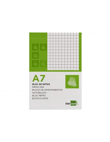 Bloc notes liderpapel quadre 4mm a7...