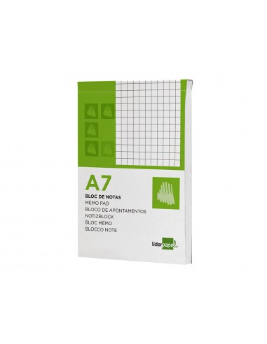 Bloc notes liderpapel quadre 4mm a7...