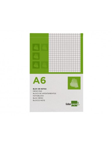 Bloc notes liderpapel quadre 4mm a6...