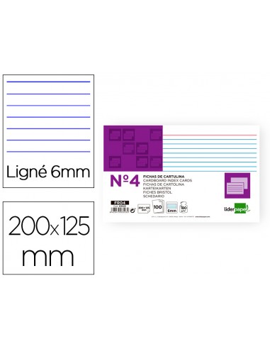 Fitxa liderpapel rayada nº4 125x200...