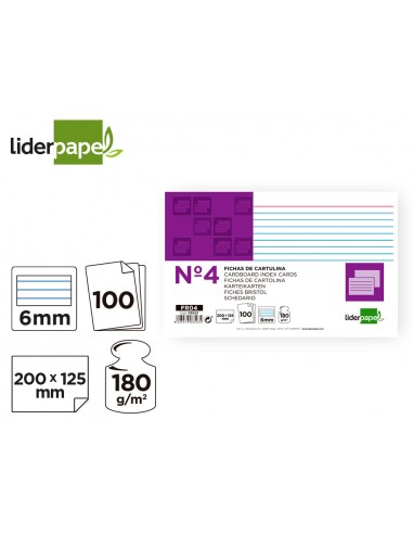 Fitxa liderpapel rayada nº4 125x200...