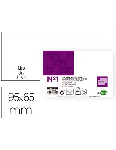 Fitxa liderpapel llisa nº1 65x95mm...