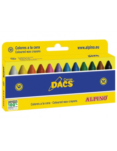 Llapis cera dacs caixa de 12 colors...