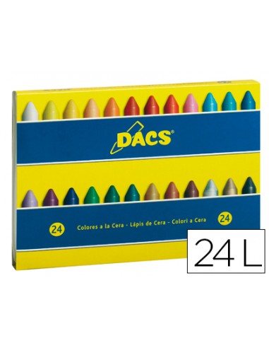 Llapis cera dacs caixa de 24 colors...