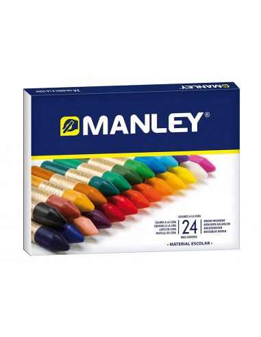 Llapis cera manley caixa de 24 colors...