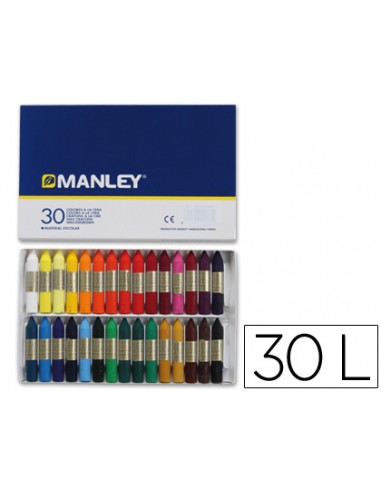 Llapis cera manley caixa de 30 colors...
