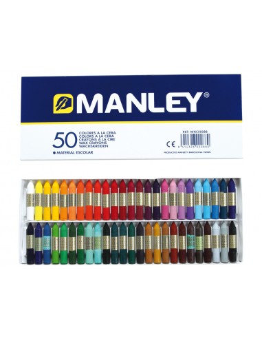 Llapis cera manley caixa de 50 colors...