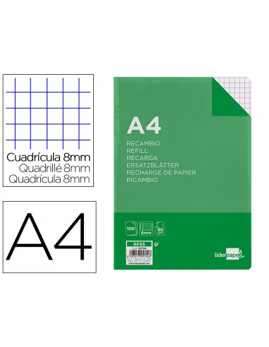 Recanvi liderpapel a4 100 fulls...