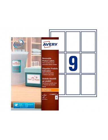 Etiqueta adhesiva avery removible per...