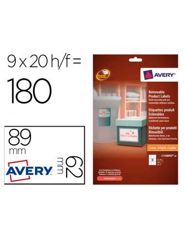 Etiqueta adhesiva avery removible per...