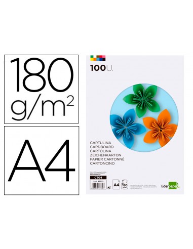 Cartolina liderpapel a4 180g/m2 10...