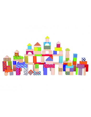 Joc andreutoys blocs fusta 100 peces...