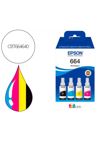 Ink- epson /664 4 clr multipack (bk /...