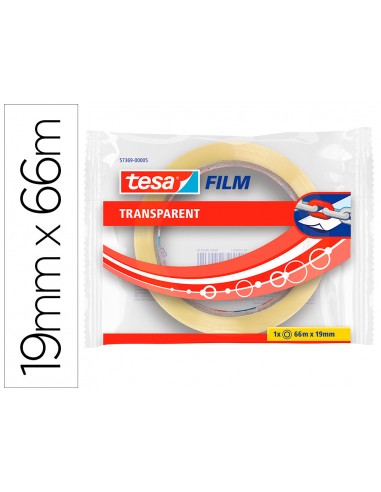 Cinta adhesiva tesa transparent 66 mt...