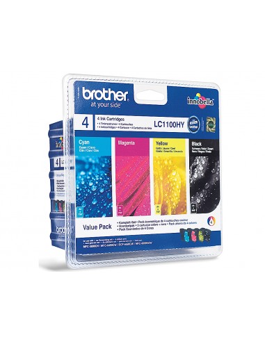Ink-jet brother lc-1100bk /m/y/c pack...