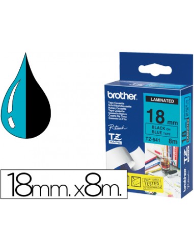 Cinta brother tze541 blau-negre 18mm...