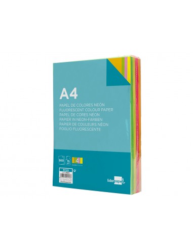 Paper color liderpapel a4 75gr neon 4...