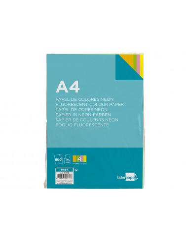 Paper color liderpapel a4 75gr neon 4...