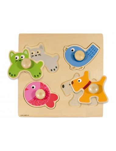 Puzle diset animals domèstics 4 peces